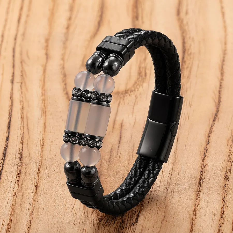 Vintage Style Classic Style Commute Geometric Leather rope Stone Metal Unisex Bracelets