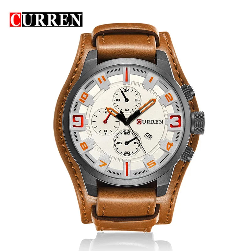 Sports Solid Color Buckle Quartz Men's Watches