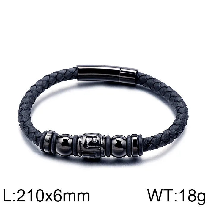 Punk Streetwear Geometric Titanium Steel Plating 18K Gold Plated Men's Bangle