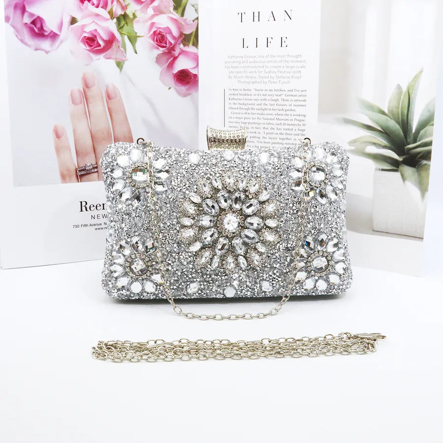 New Shining Sun Drill Box Evening Bag Banquet Bag Gift Bag Evening Bag Chain Bag Evening Bag