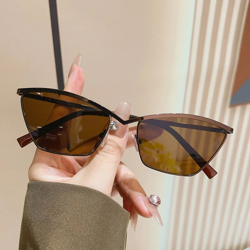 Simple Style Classic Style Solid Color Ac Cat Eye Full Frame Women's Sunglasses