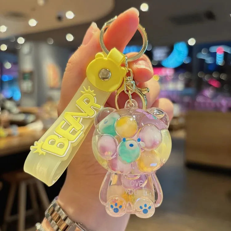 1 Piece Cute Bear Acrylic Unisex Bag Pendant Keychain