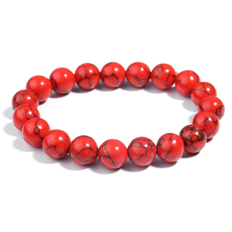 Accessories New Products Explosions Natural Red Pine Stone Beaded Bracelet Student Tray Play Bracelet Wholesale Foreign Trade