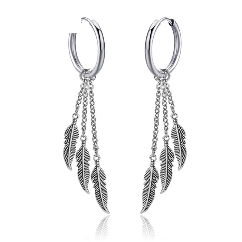 geometric plating stainless steel no inlaid earrings