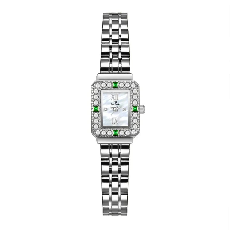 Retro Classic Style Solid Color Buckle Quartz Watch