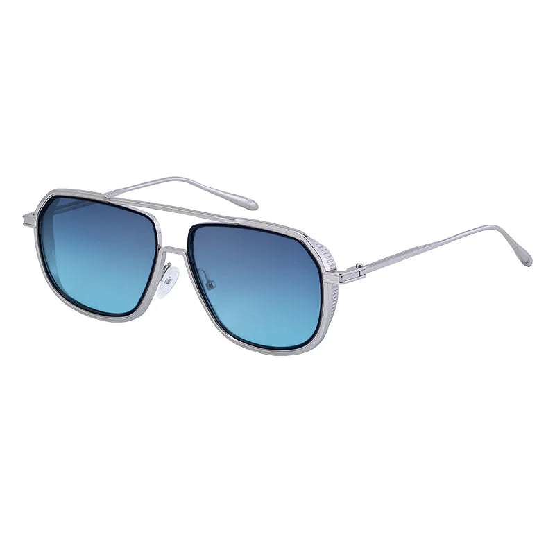 Elegant Gradient Color Pc Square Full Frame Men's Sunglasses