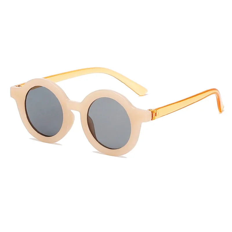 New Retro Round Frame Children's Sunglasses Anti-Blue Ultraviolet Trendy Men's Sunglasses Danish Frosted Multicolor Glasses