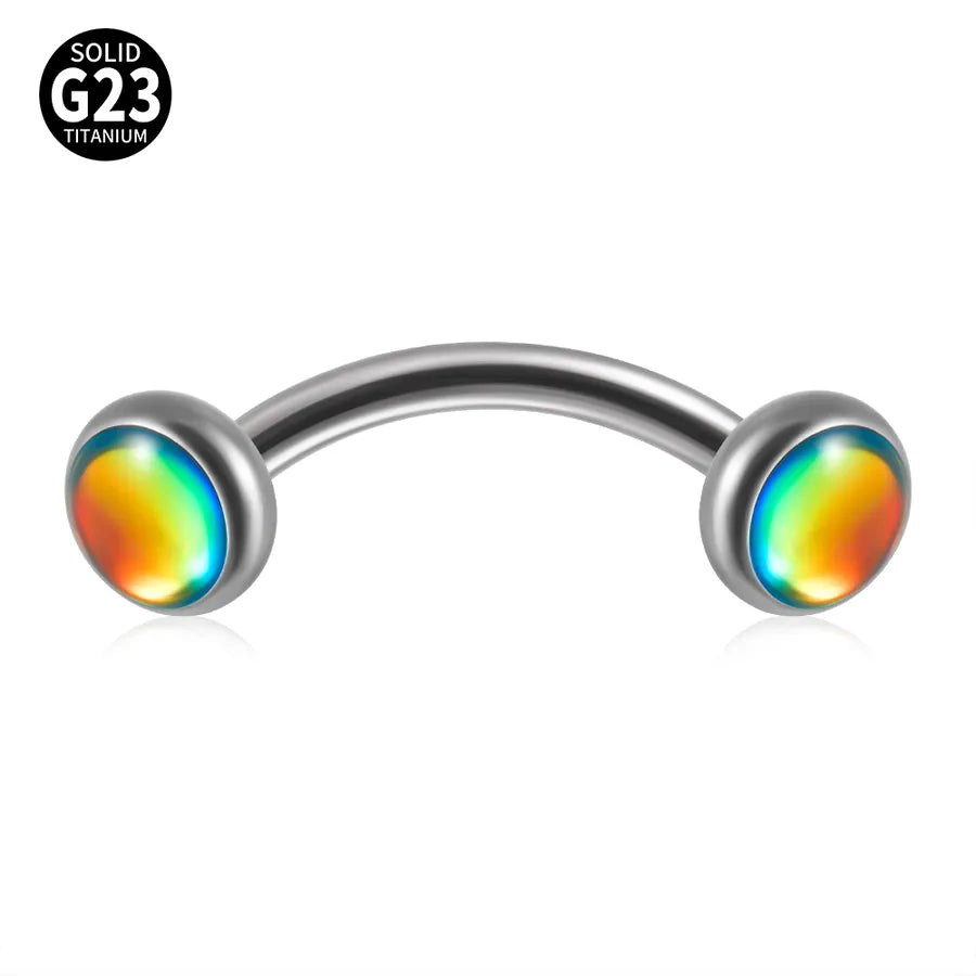 1 Piece Eyebrow Studs Casual Hawaiian Vacation Geometric G23 Titanium Polishing Resin Ear Cartilage Rings & Studs