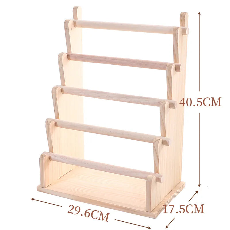Solid Wood Bracelet Chain Display Stand Stall Selling Wristband Earring Storage Organizer Buddha Beads Necklace Showcase