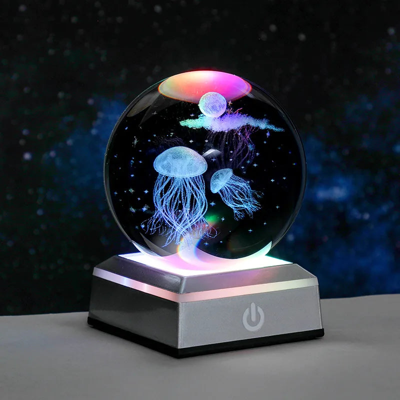 Simple Style Solar System Starry Sky Dolphin Crystal Holiday Daily Ornaments Led Lights Night Lights