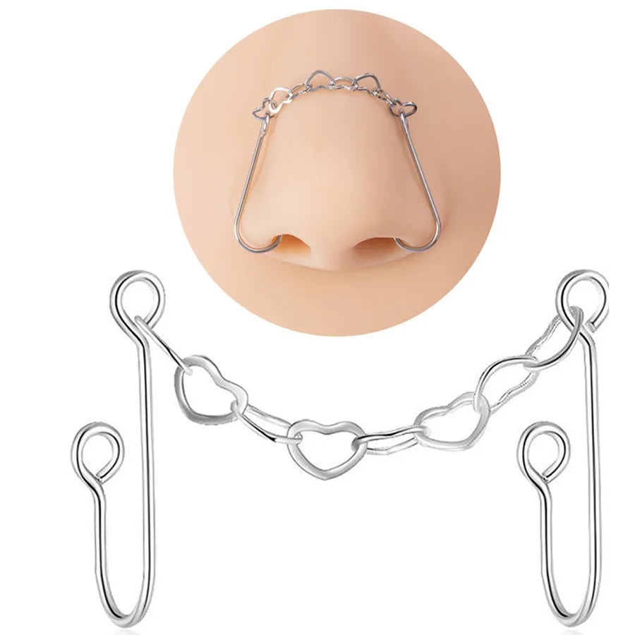 casual streetwear geometric stainless steel nose ring