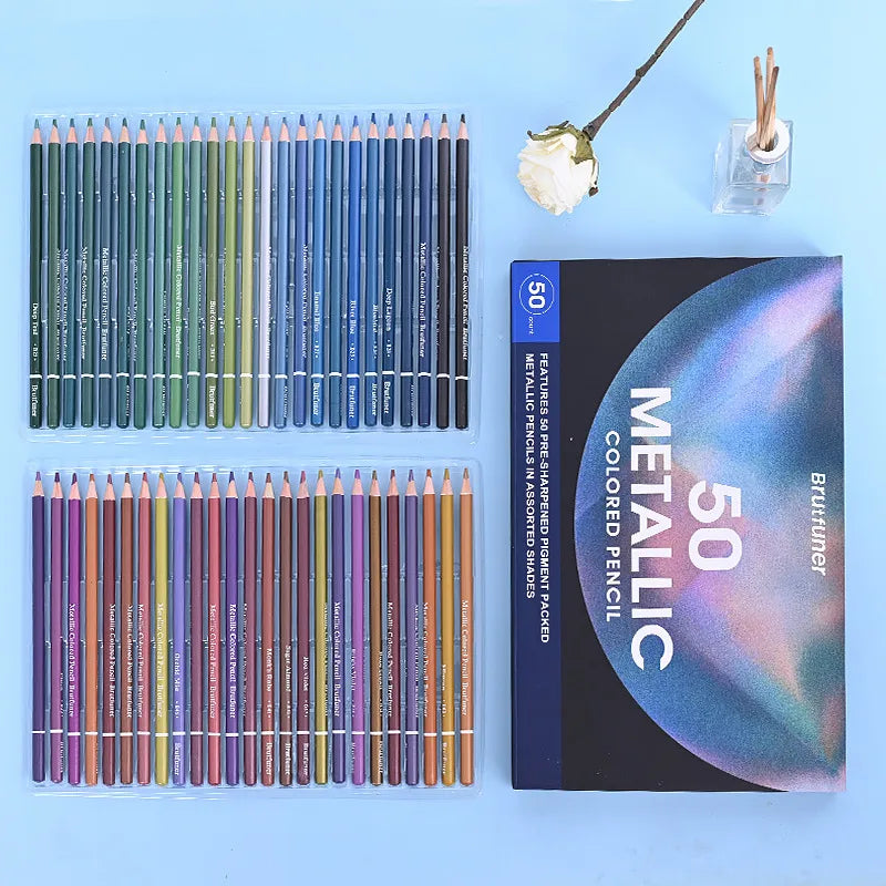 1 set color block class learning daily wood cute classic style pencil