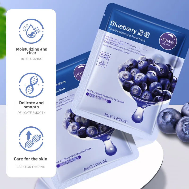 Han Zhen blueberry beauty moisturizing mask silk moisturizing skin care cosmetics wholesale