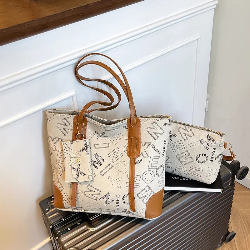 Women's Foreign Trade Bags New Shoulder Bag Retro Fashion Casual Tote Bag Women's Simple Large Capacity Handbag