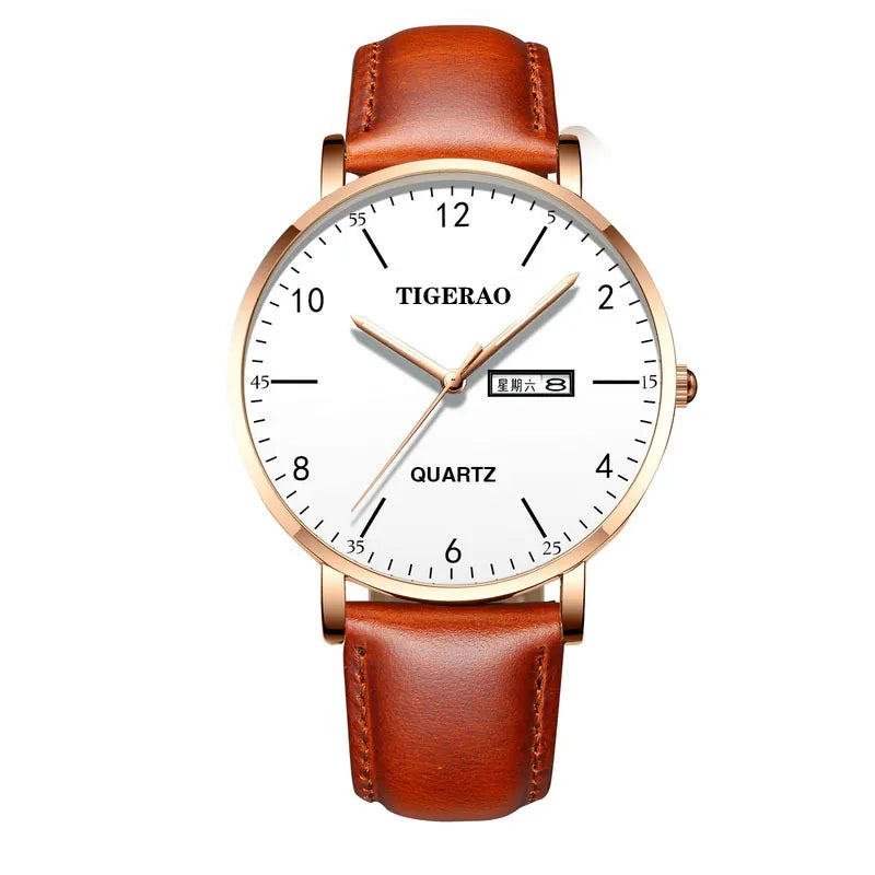 korean style geometric jewelry buckle quartz men's watches