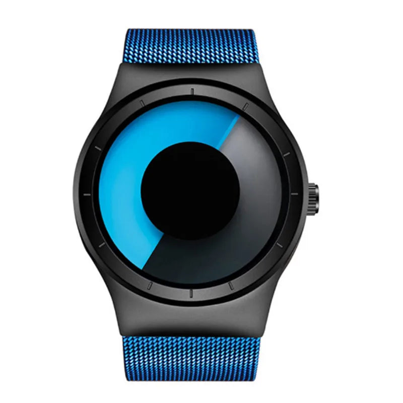 Sports Solid Color Single Folding Buckle Quartz Men's Watches