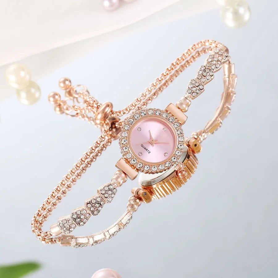 classic style solid color telescopic rope quartz women's watches