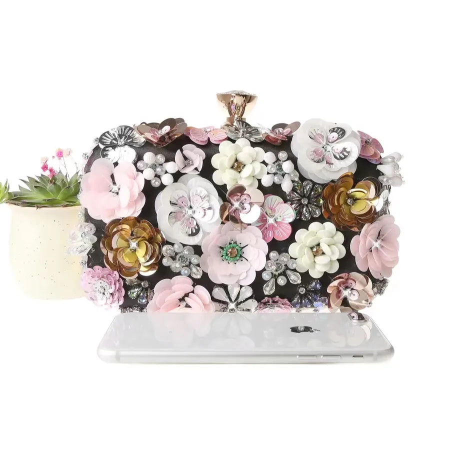 Summer New Flower Style Clutch Bag Versatile Women's Dinner Bag