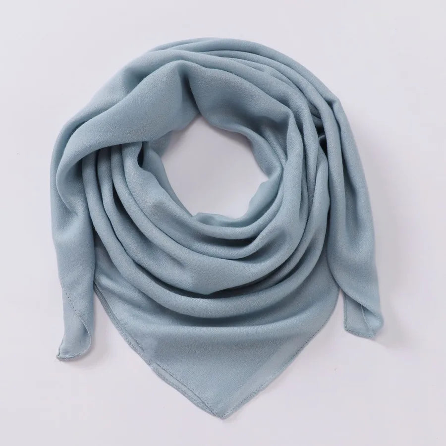 Women's Elegant Simple Style Solid Color Imitation cotton and linen Silk Scarf