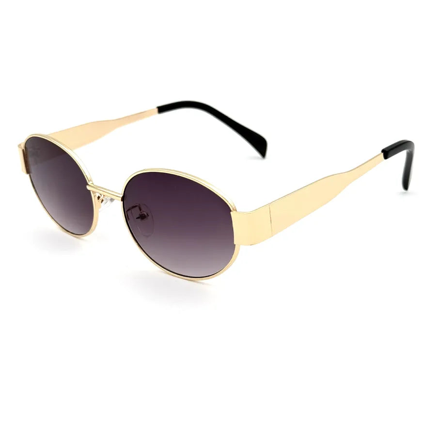 Simple Style Classic Style Color Block Ac Oval Frame Full Frame Glasses