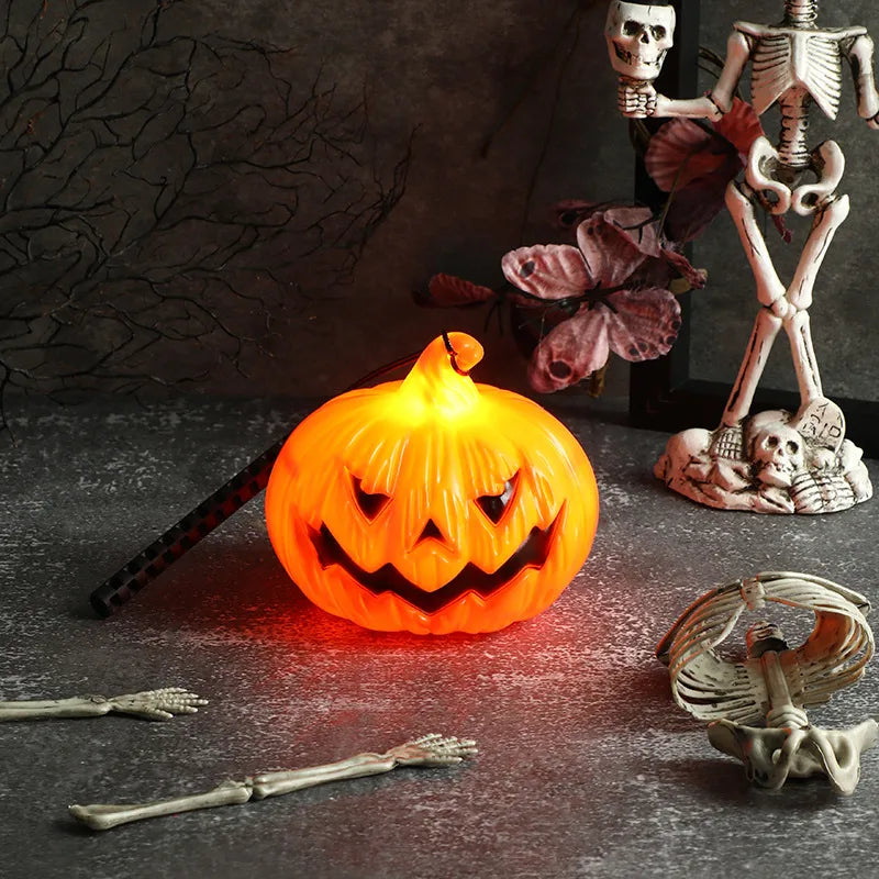 New Halloween Pumpkin Lantern Decoration Skeleton Frame Party Atmosphere Scene Props Festival Decorations Plastic Material