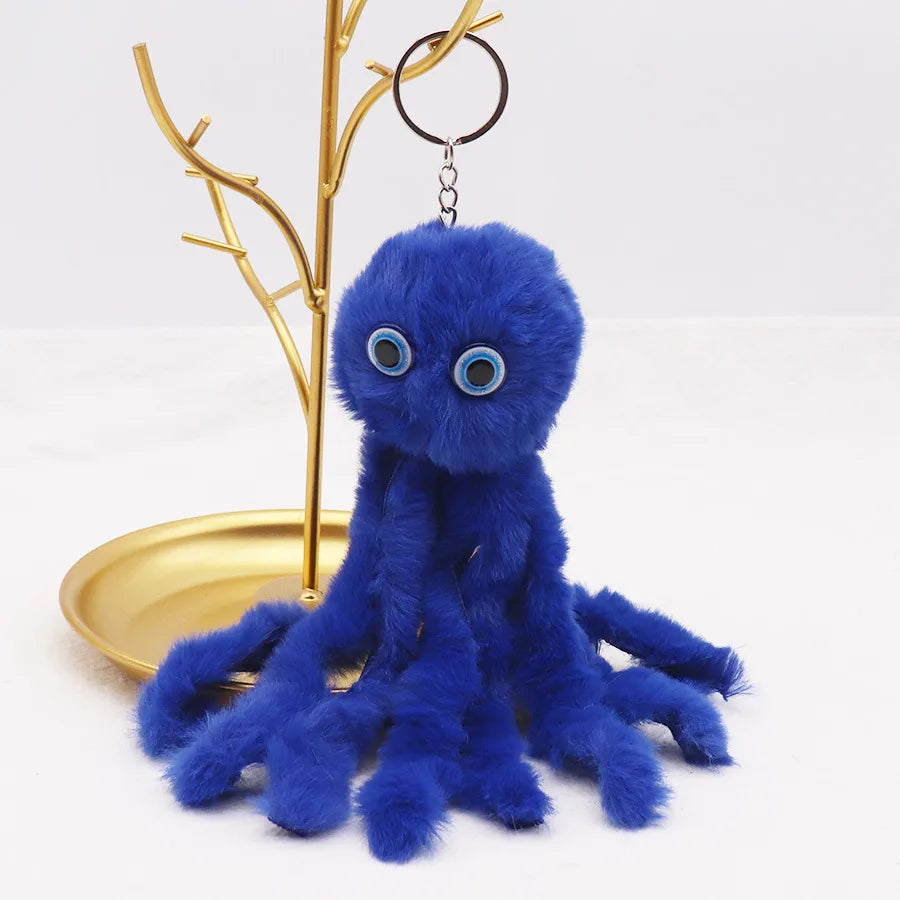 Simple Style Classic Style Solid Color Imitate rex rabbit fur Women's Keychain