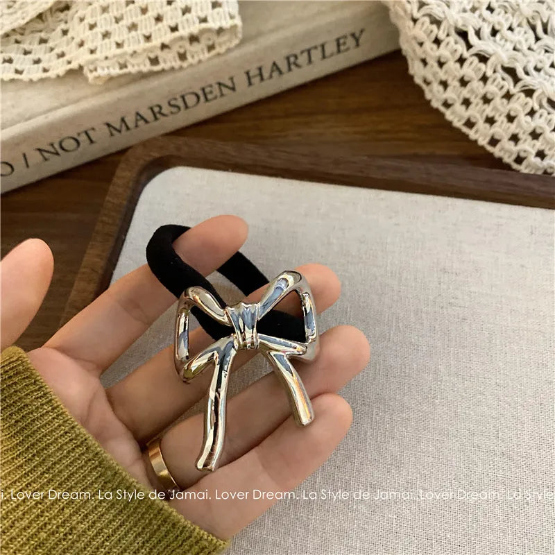 Women's New Style IG Style Bow Knot Metal Hair Tie