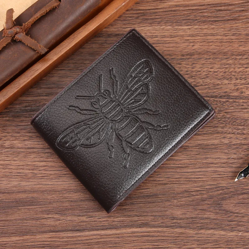 Men's Solid Color Pu Leather Open Small Wallets