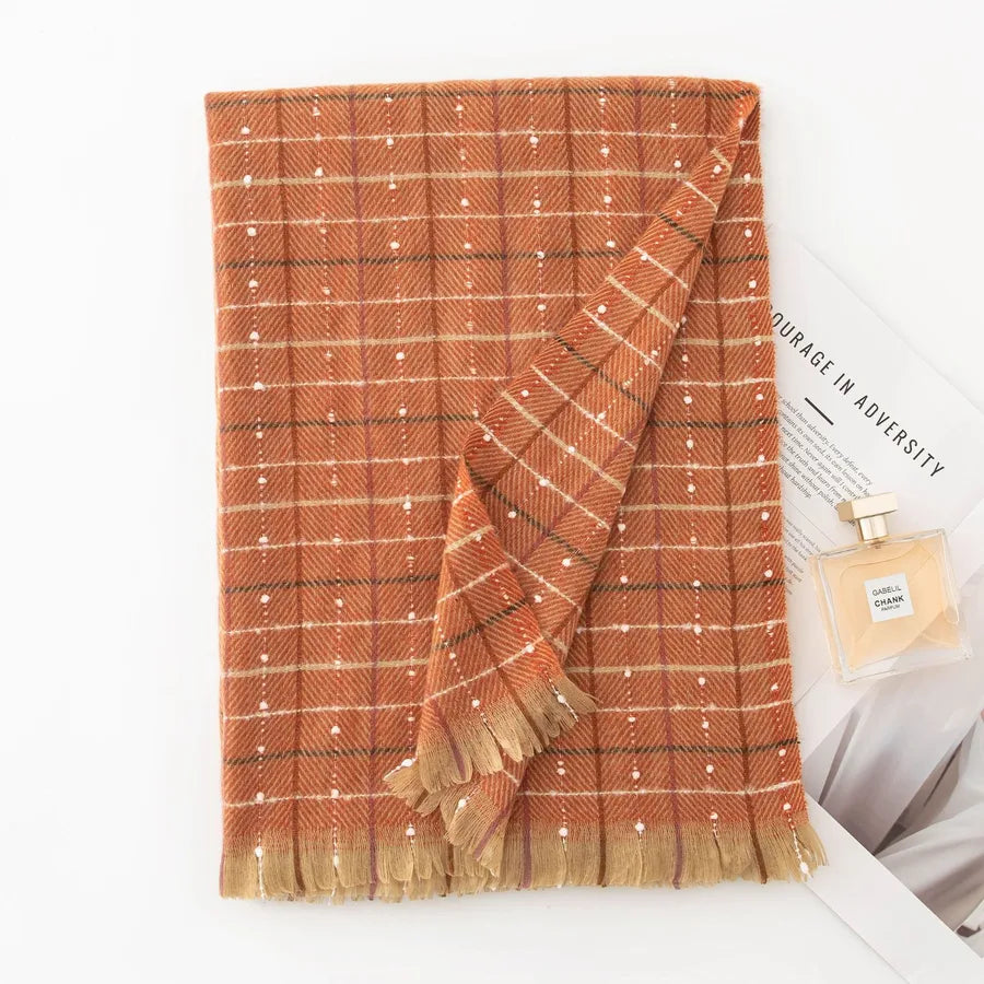 Women's Elegant Lattice Polyester Scarf