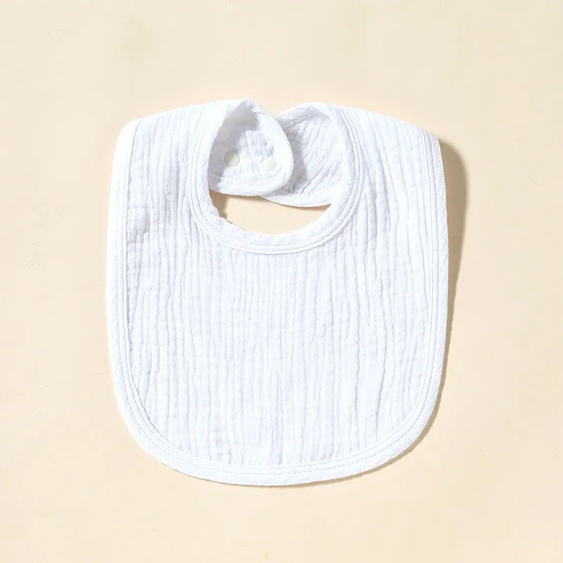 Newborn baby cotton gauze saliva towel 4-layer U bib absorbent Milk cushion towel small bib explosions 11 colors