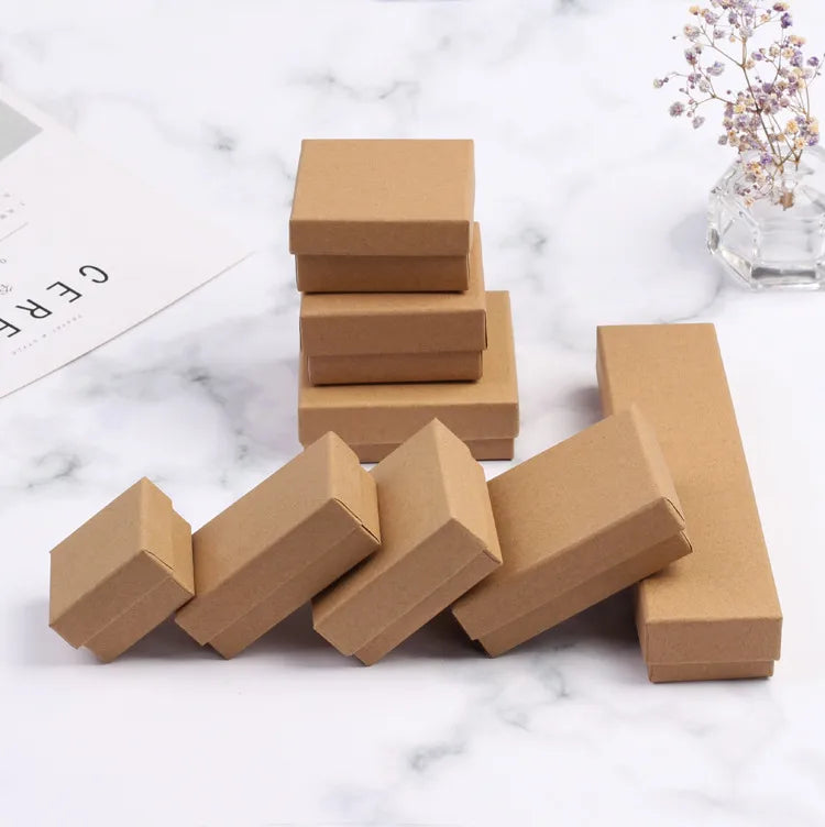 retro solid color paper jewelry boxes