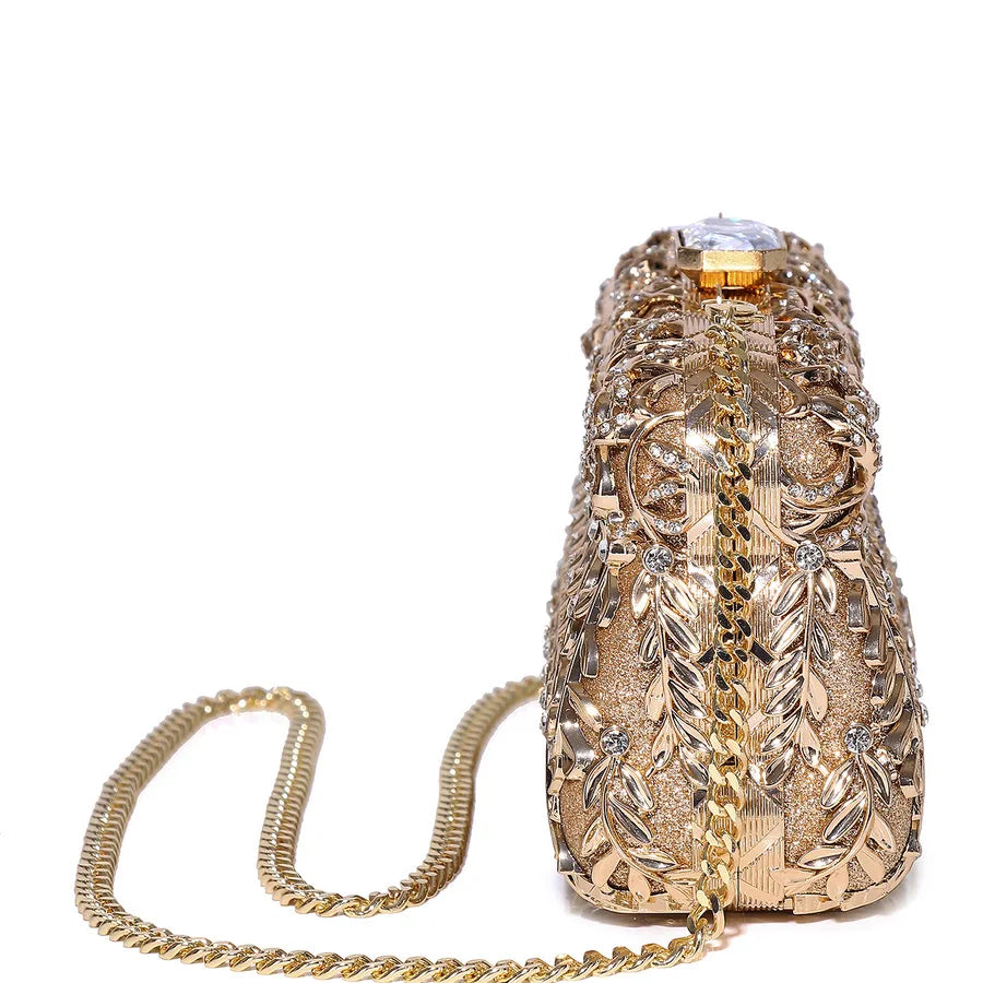 Pu Leather Alloy Solid Color Square Evening Bags