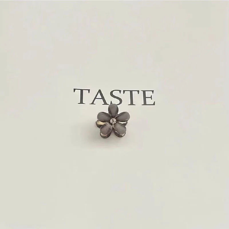 women's sweet flower alloy resin plating inlay rhinestones hair clip