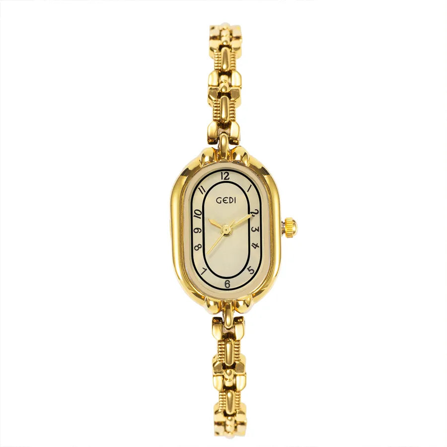 Elegant Streetwear Geometric Jewelry Buckle Quartz Watch Women's Watches