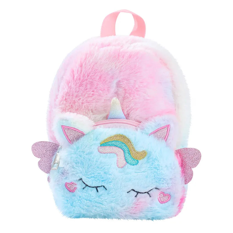 Casual Backpack Plush Backpack Cute Cartoon Plush Backpack Plush Schoolbag Girl