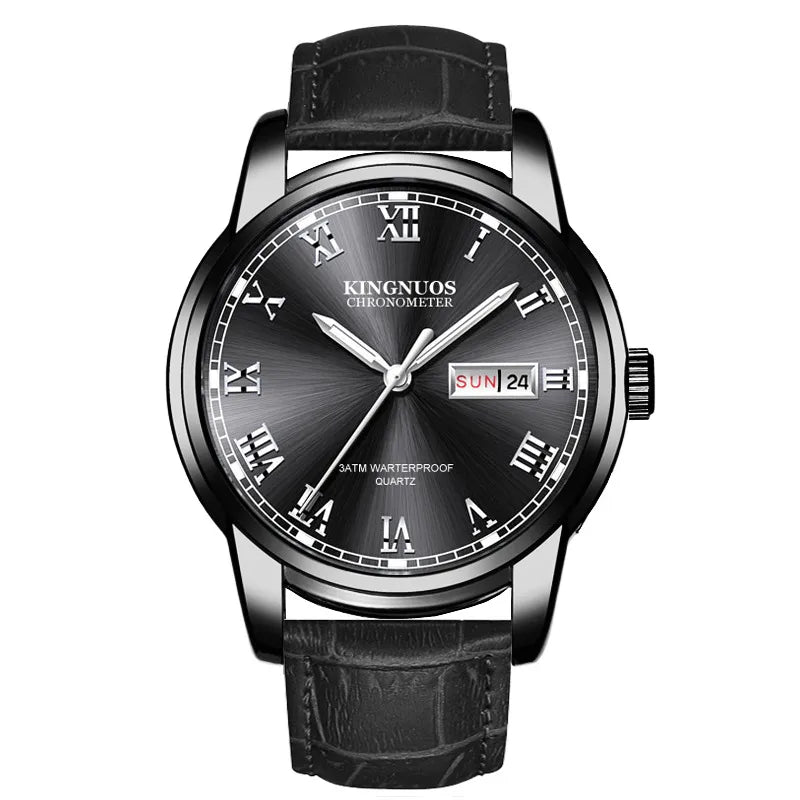 casual solid color double side snaps quartz men's watches