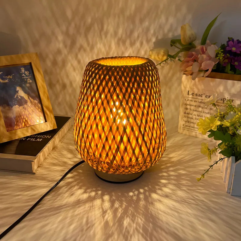 Simple Style Bedroom Bedside Middle Ancient Bauhaus Homestay Desk Decorative Atmosphere Lamps Atmosphere Projection Lamp