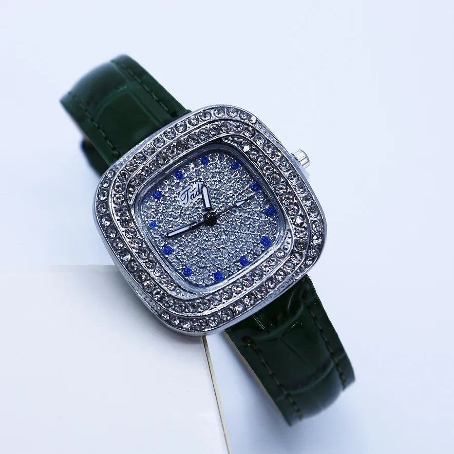 Casual Solid Color Buckle Quartz Women's Watches
