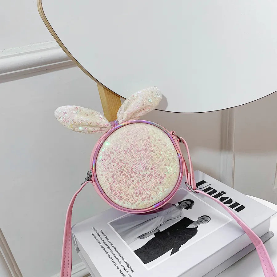 Children's small bag sequin messenger bag colorful shiny girl cute cartoon fashion princess bag shoulder bag