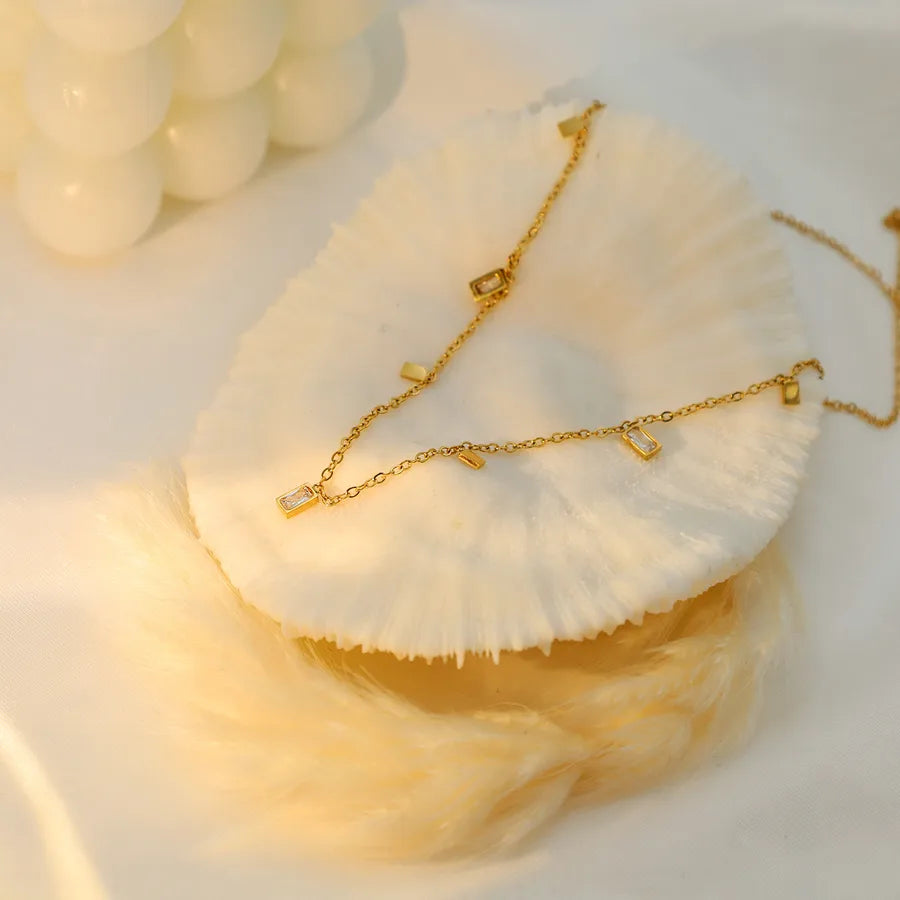 Wholesale Jewelry Elegant Lady Geometric 304 Stainless Steel Plating cable chain Necklace