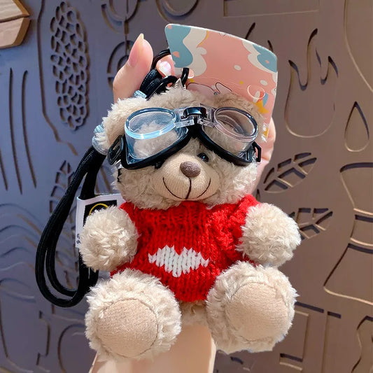 1 Piece Cute Bear Plush Unisex Bag Pendant Keychain