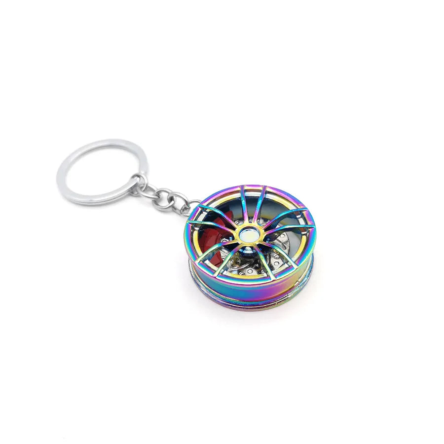 simple style brake disc turbine air filter zinc alloy unisex keychain