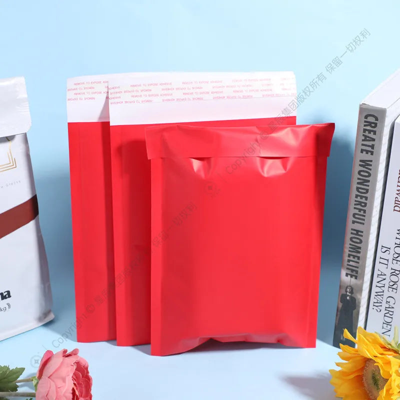 simple style solid color kraft paper envelope bag