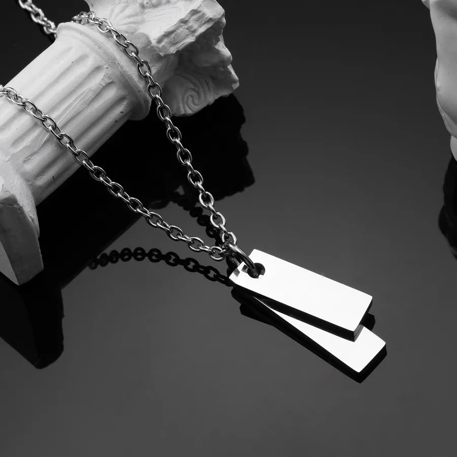 Wholesale Jewelry Hip-Hop Vintage Style Geometric 304 Stainless Steel Pendant Necklace