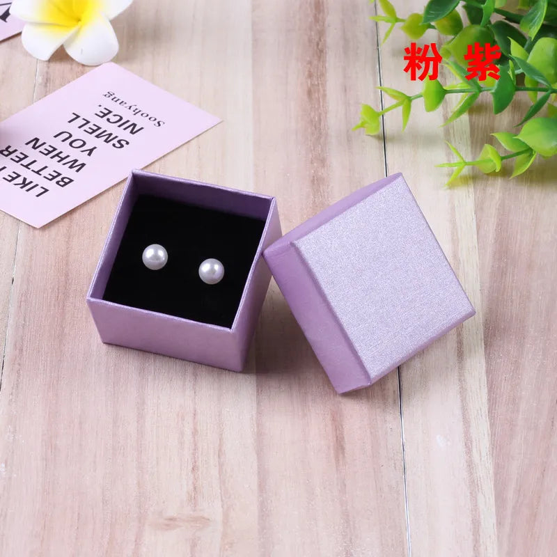 fashion solid color paper jewelry boxes 1 piece