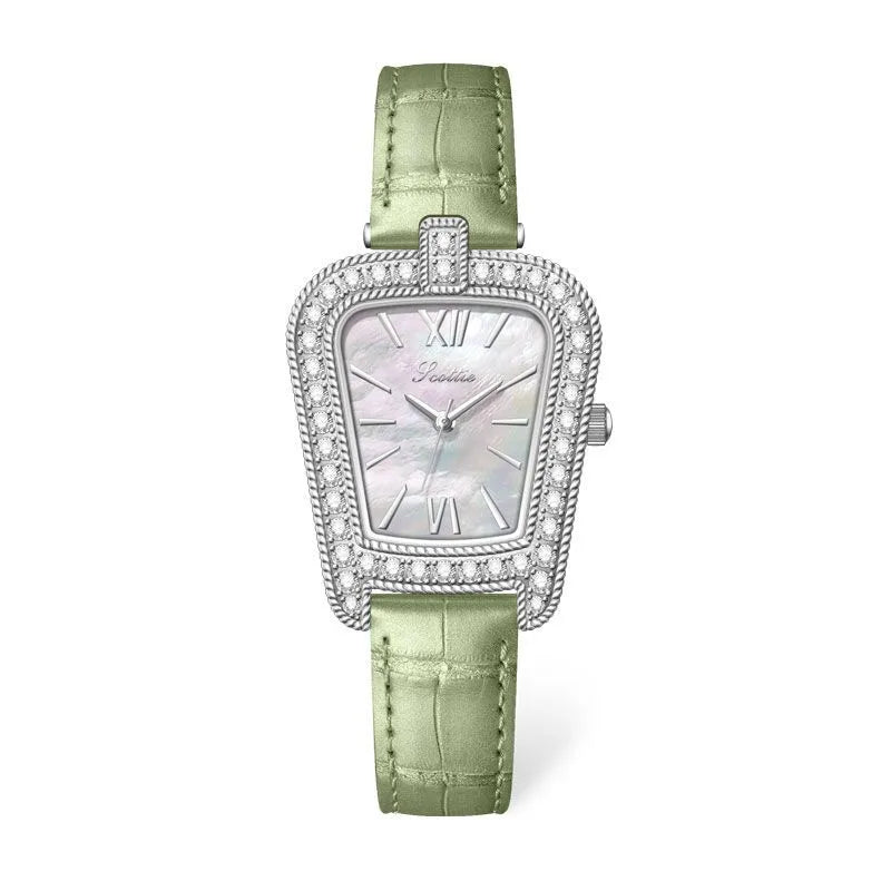 Casual Simple Style Solid Color Buckle Quartz Watch