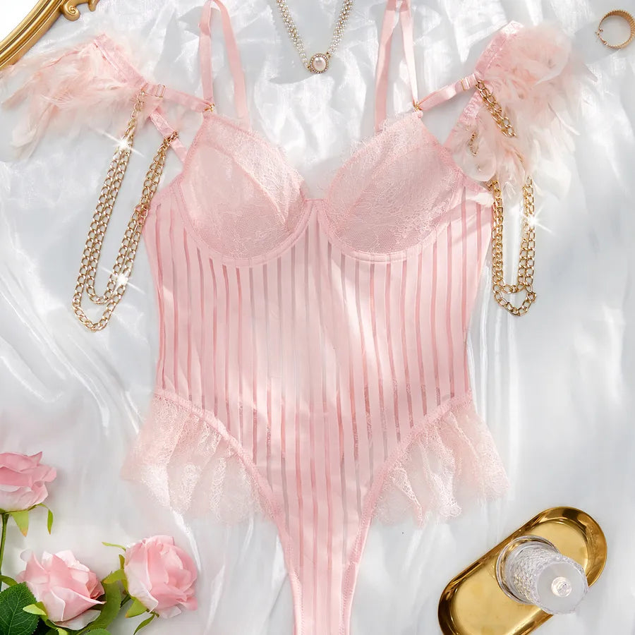 Women's Solid Color Jumpsuit Sexy Lingerie
