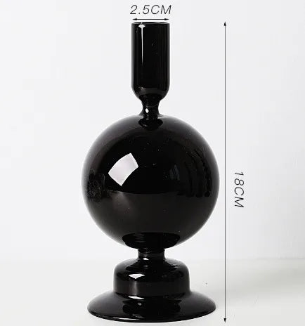 Simple Style Solid Color Glass candlestick