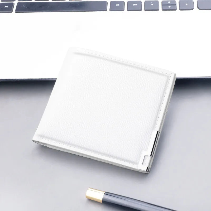 men's solid color pu leather open wallets
