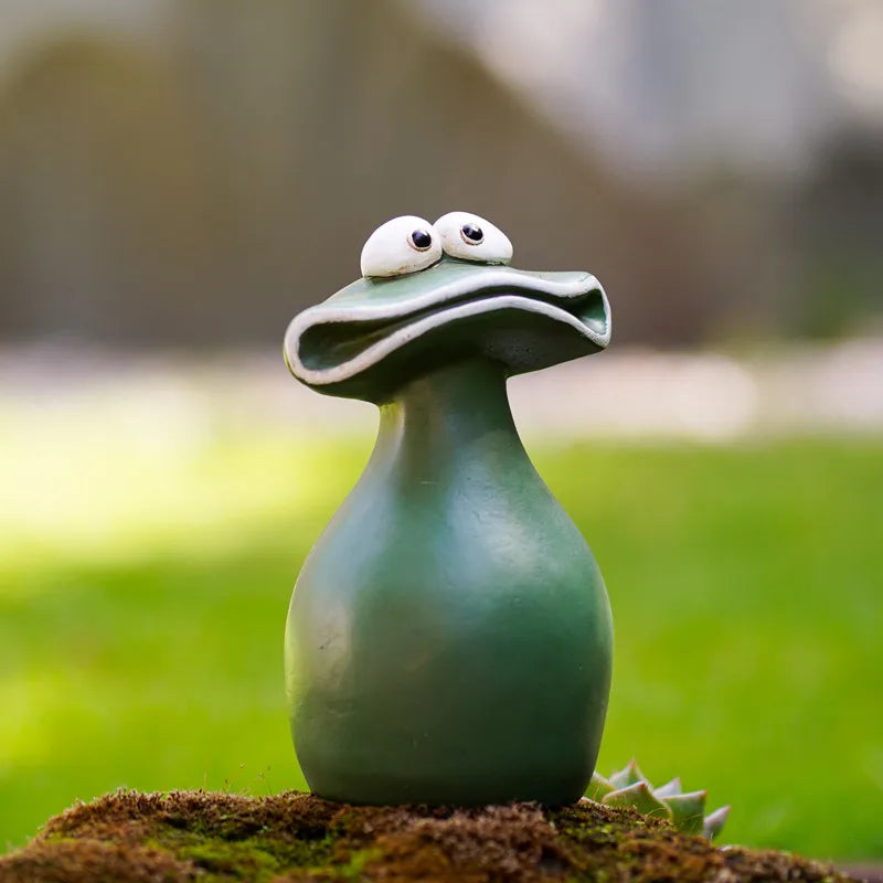 Cute Frog Synthetic Resin Ornaments Artificial Decorations